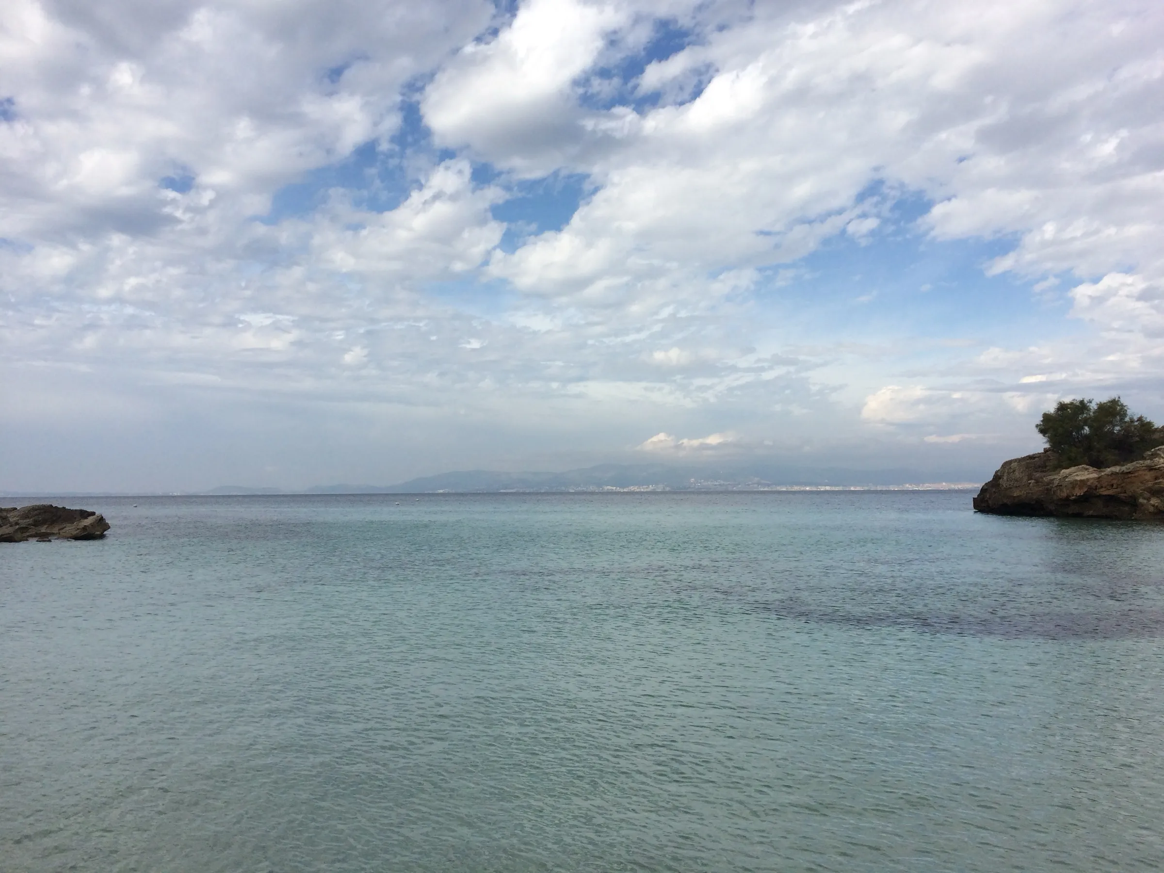 The mouth of Cala Blava opening onto the Bay of Palma